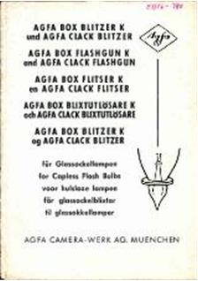 Agfa Box-Blitz K manual. Camera Instructions.